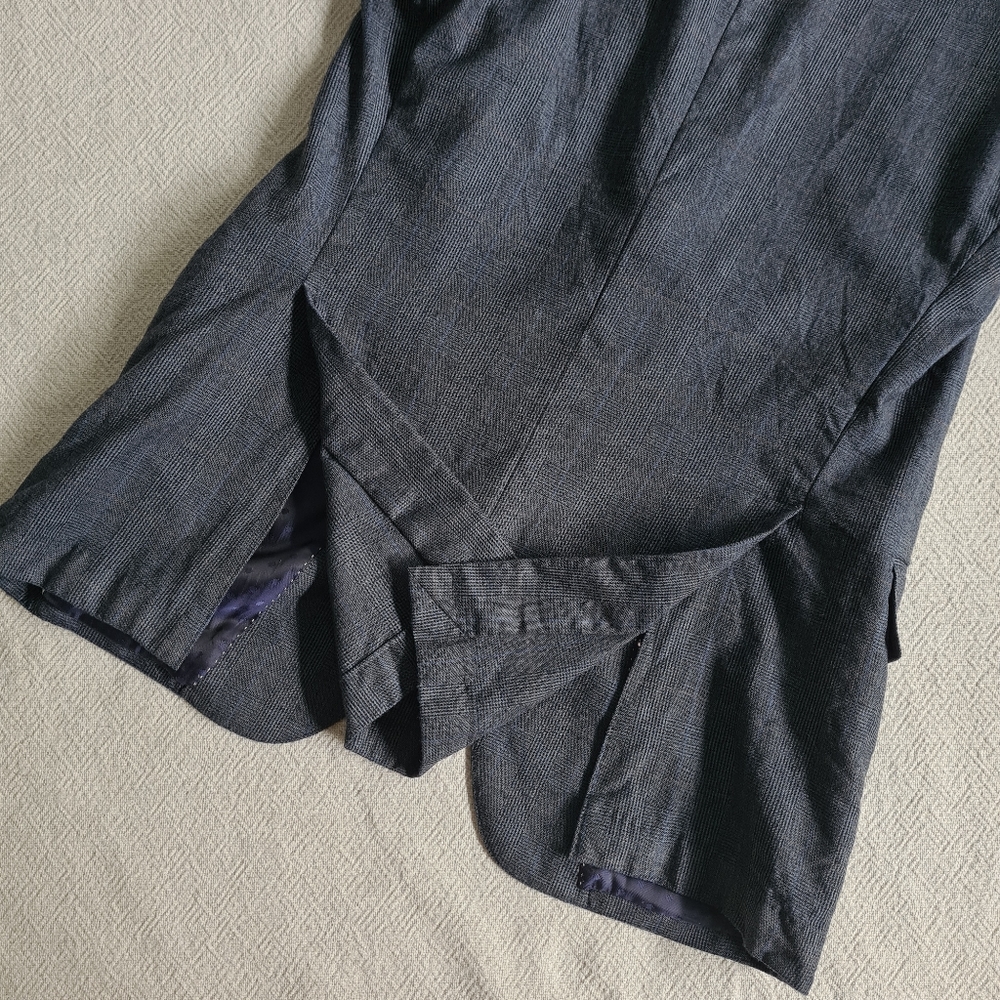 M.J. Bale wool blazer / suit jacket, navy and charcoal checked / plaid, 42R - Picture 14 of 17